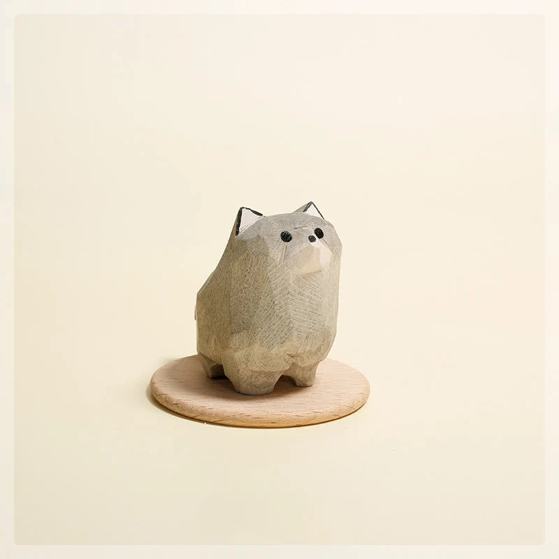 Figurine en bois Gohōbi | Loup