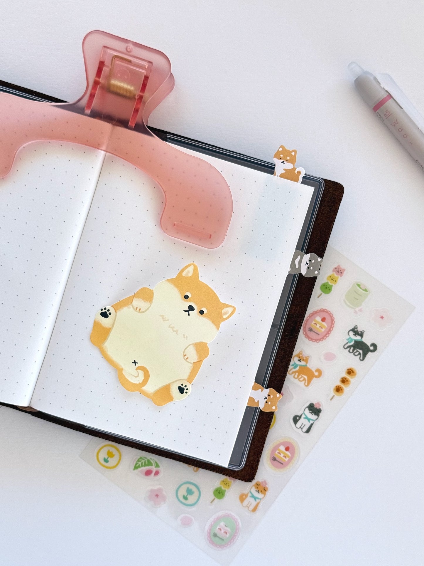 Marque-pages adhésifs | Shiba inu japonais