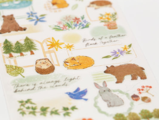 Stickers japonais | Esquisses de sous-bois
