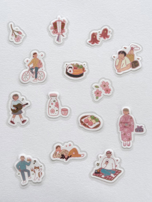 Stickers japonais | Hanami sous les cerisiers