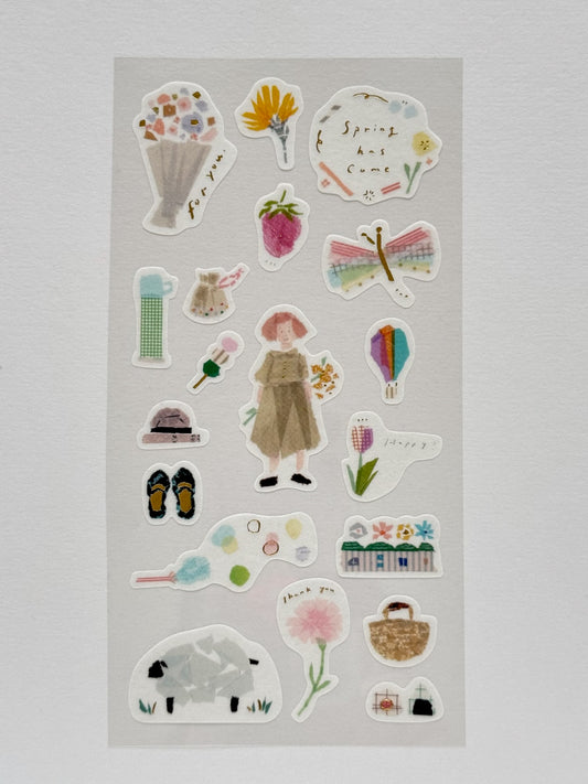 Stickers japonais | Le printemps japonais par Miki Tamura