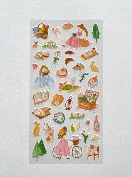 Stickers japonais | Pique-nique printanier