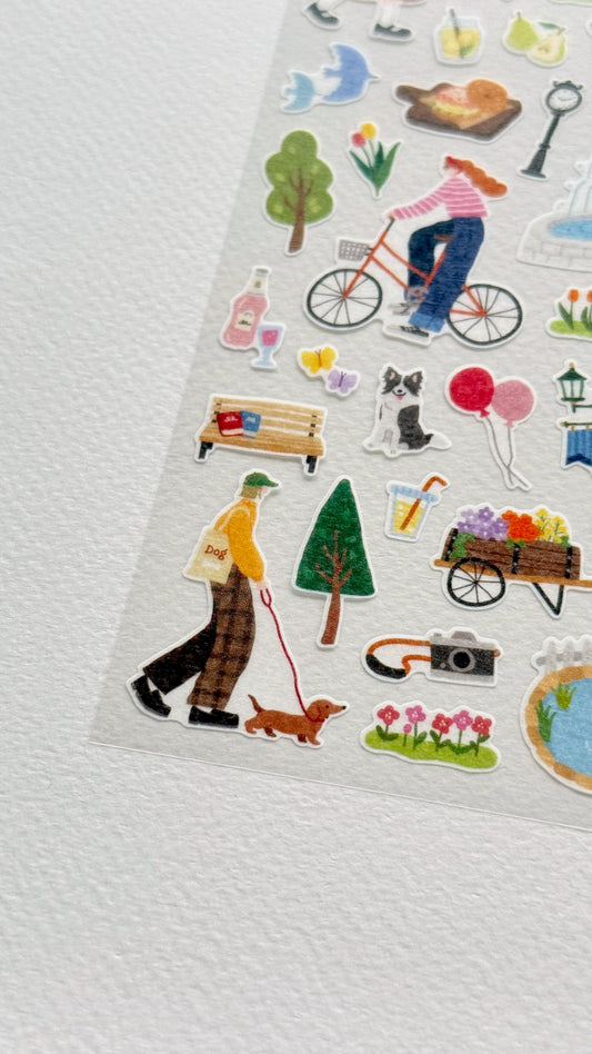 Stickers japonais | Place de village en Provence