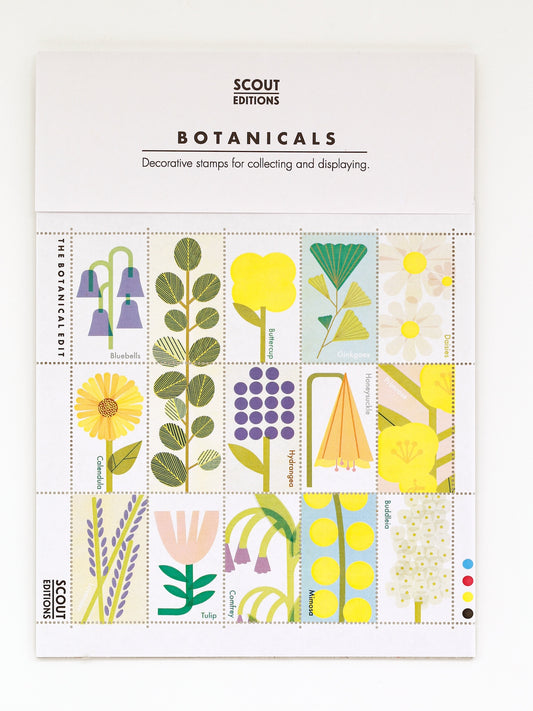 Planche de timbres décoratifs | Herbier botanique