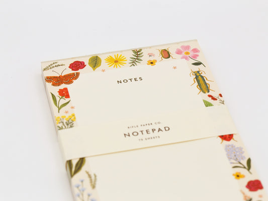 Bloc-notes Rifle Paper Co. | Insectes et fleurs