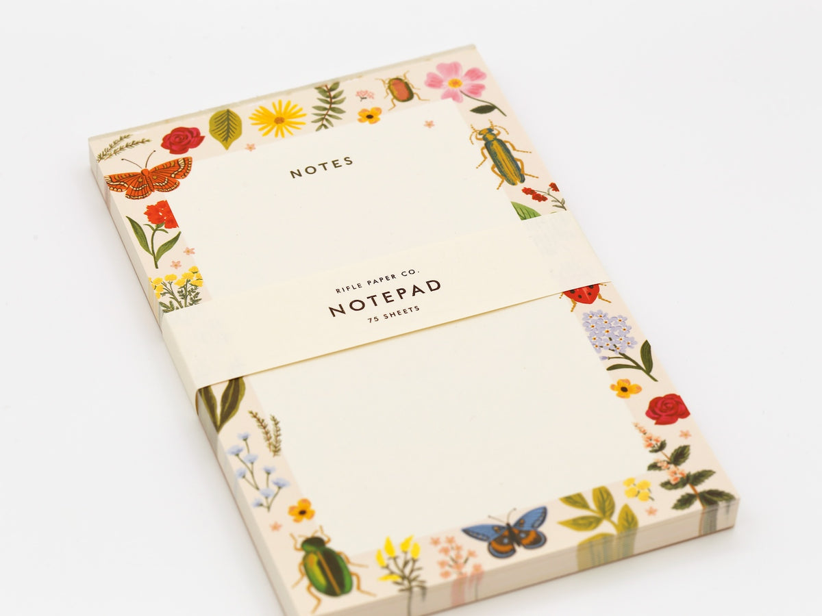 Bloc-notes Rifle Paper Co. | Insectes et fleurs