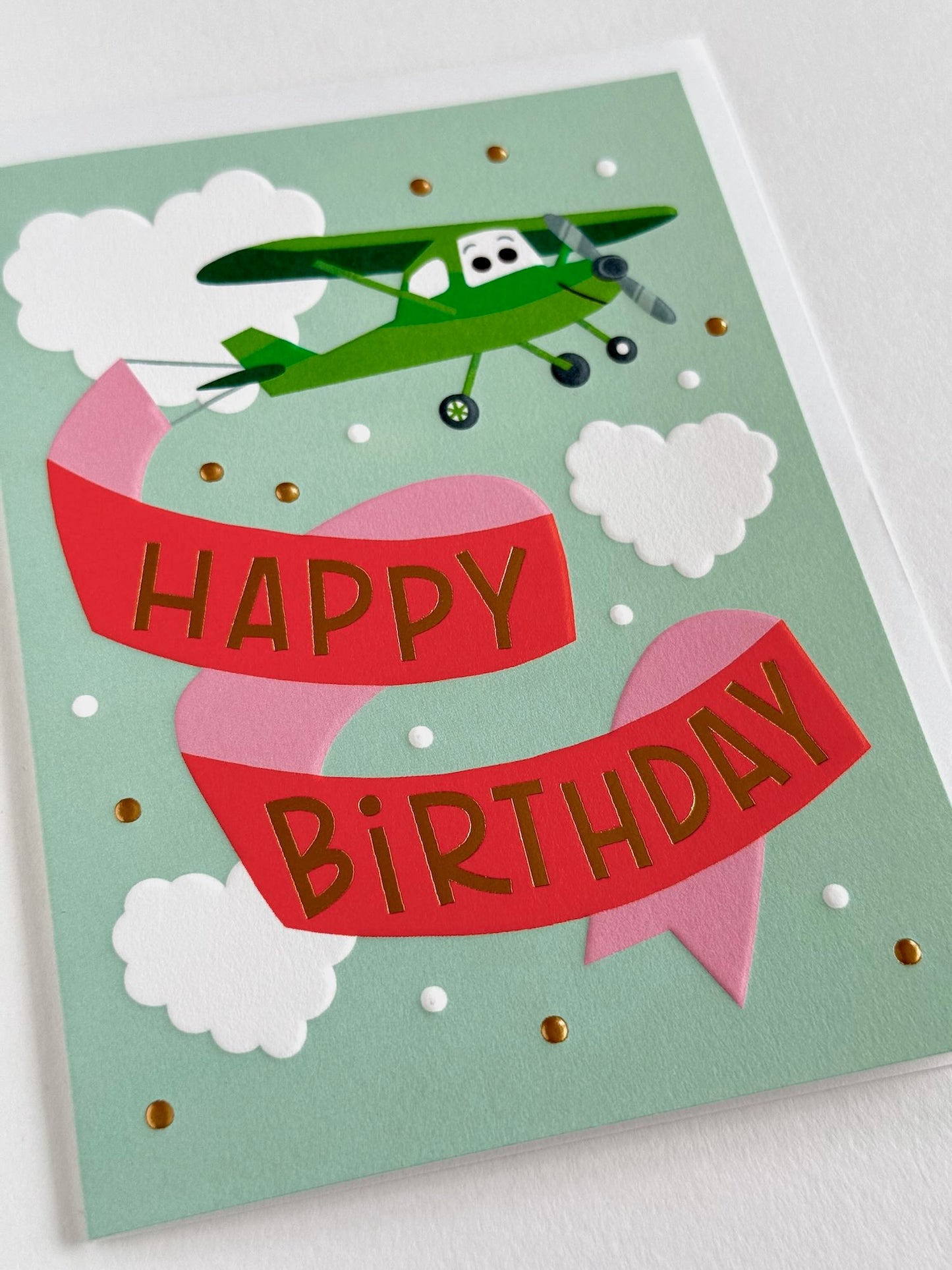 Carte | Avion et banderole "Joyeux anniversaire