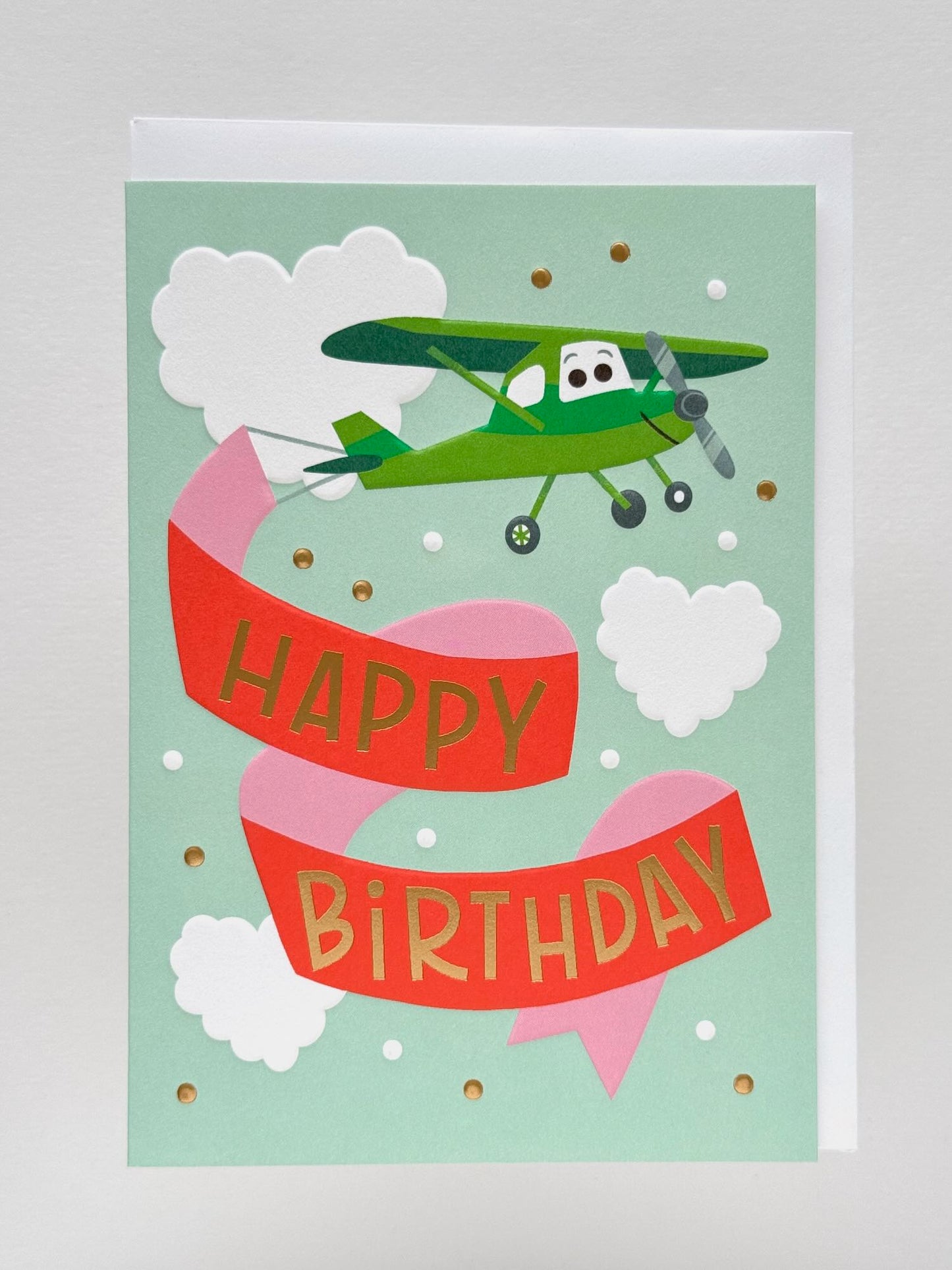 Carte | Avion et banderole "Joyeux anniversaire