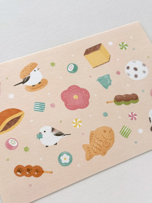 Carte décorative | Fée des neiges et douceurs japonaises