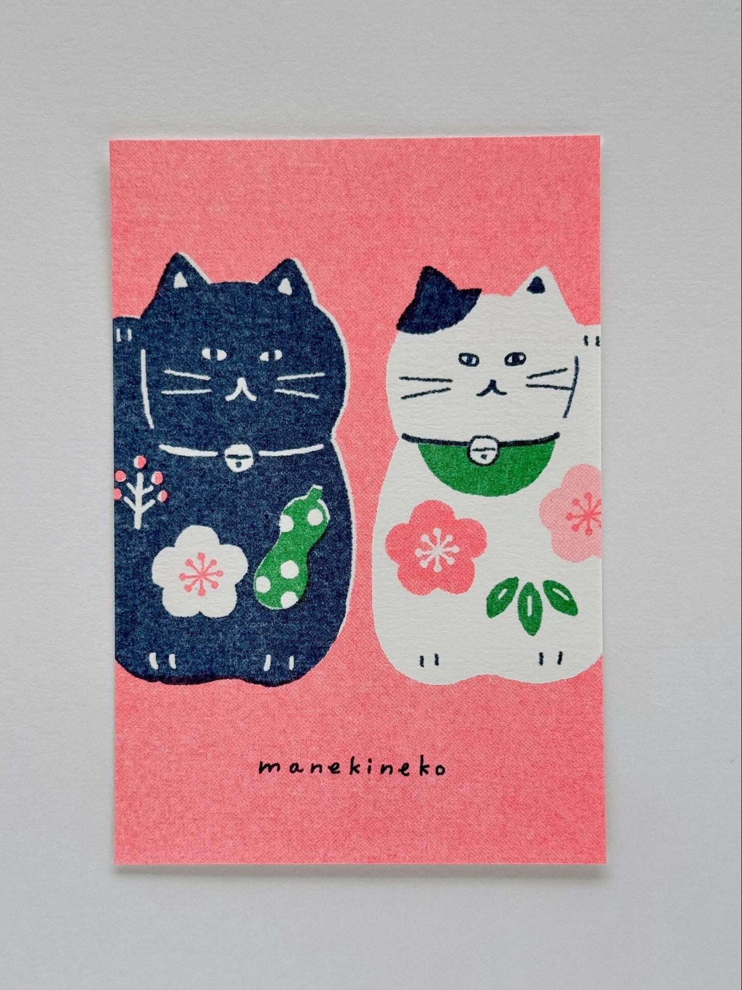 Carte japonaise | Maneki-neko porte-bonheur