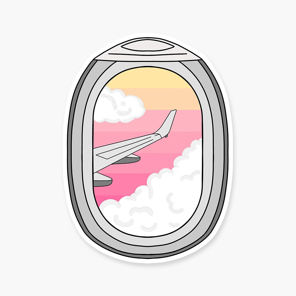 Sticker | Coucher de soleil depuis le hublot