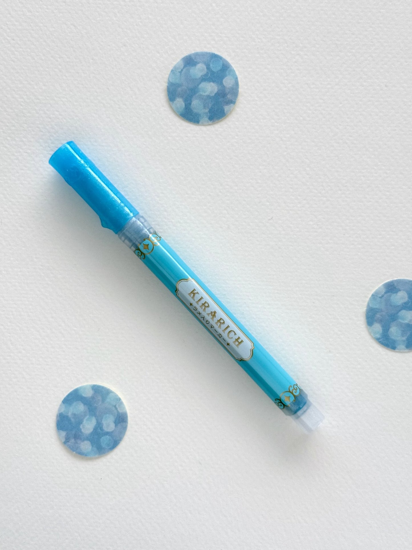 Marqueur | Zebra Kirarich Glitter Bleu Méditerranée
