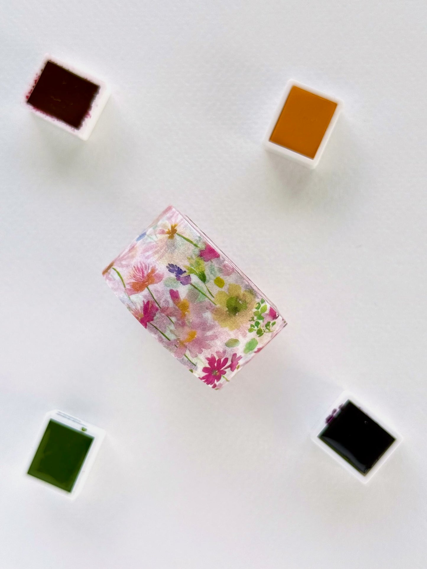 Masking tape | Fleurs d'été à l'aquarelle