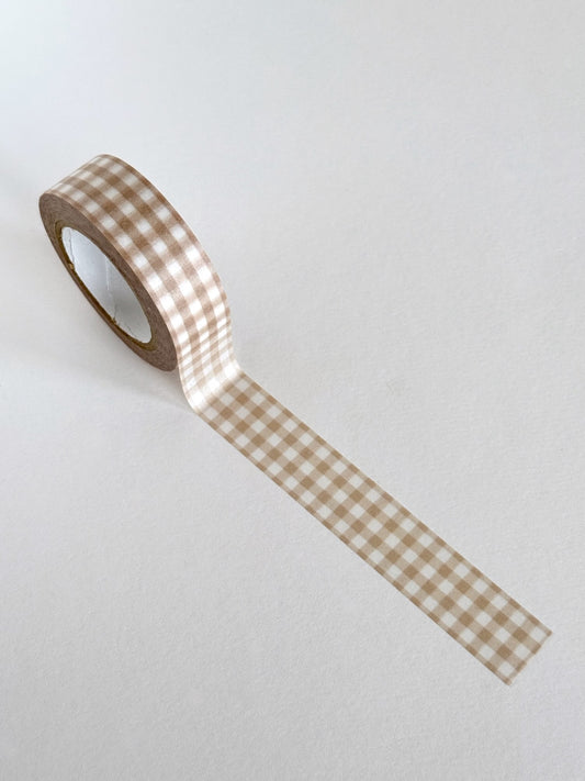 Washi tape japonais | Mini vichy beige