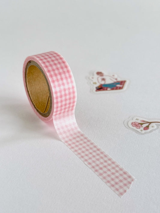 Masking tape | Motif à carreaux vichy rose