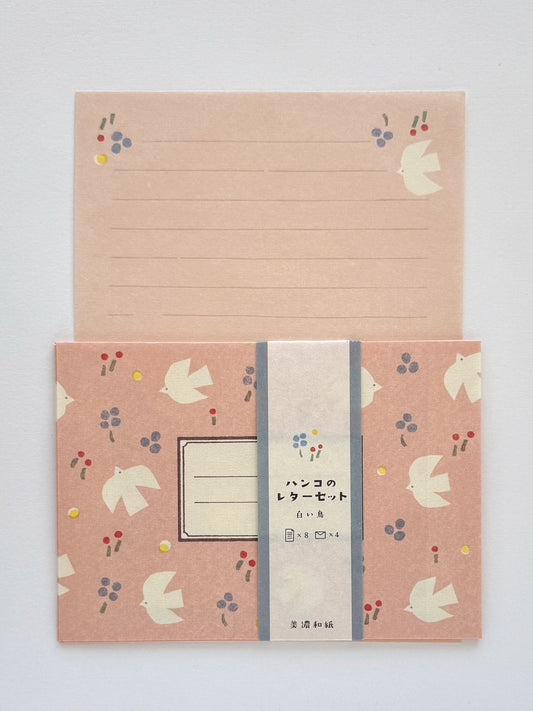 Papier à lettres | Set printanier oiseaux et fleurs