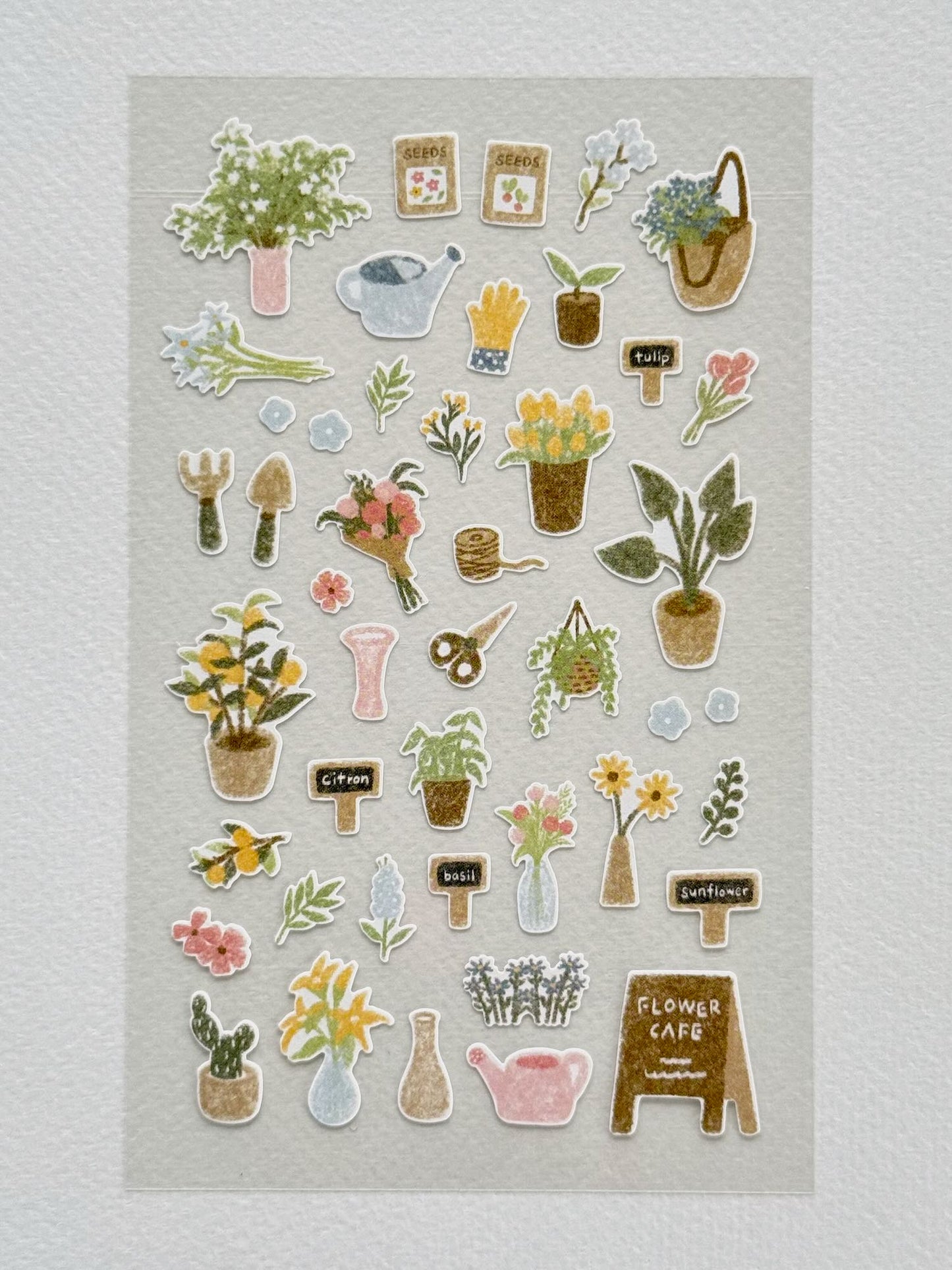 Stickers | Café de village fleuri