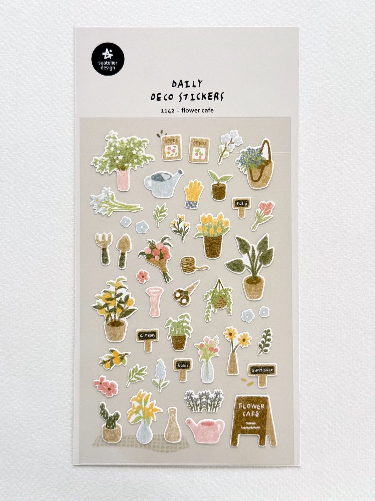 Stickers | Café de village fleuri