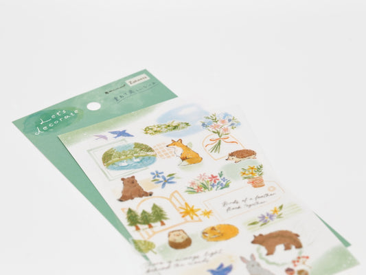 Stickers japonais | Esquisses de sous-bois