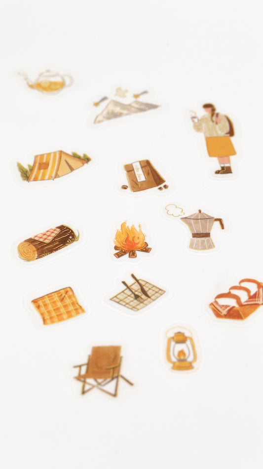 Stickers japonais | Pause au campement
