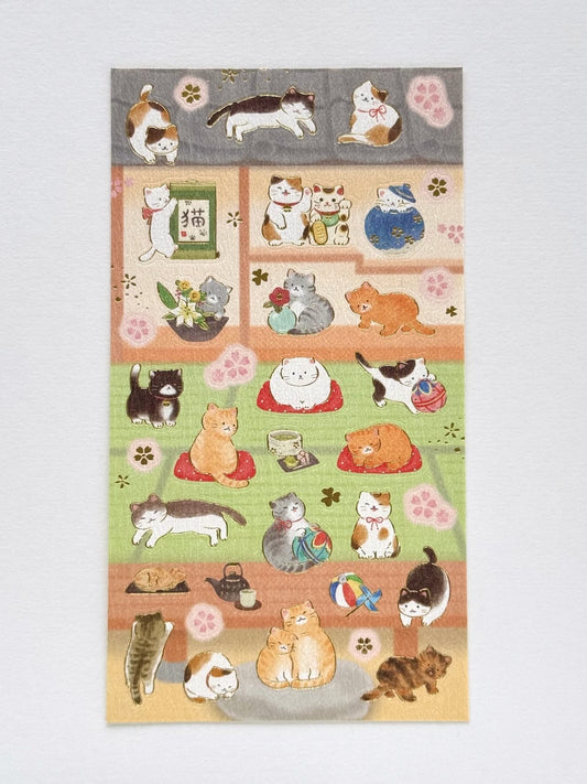 Stickers japonais | Chats et maison japonaise