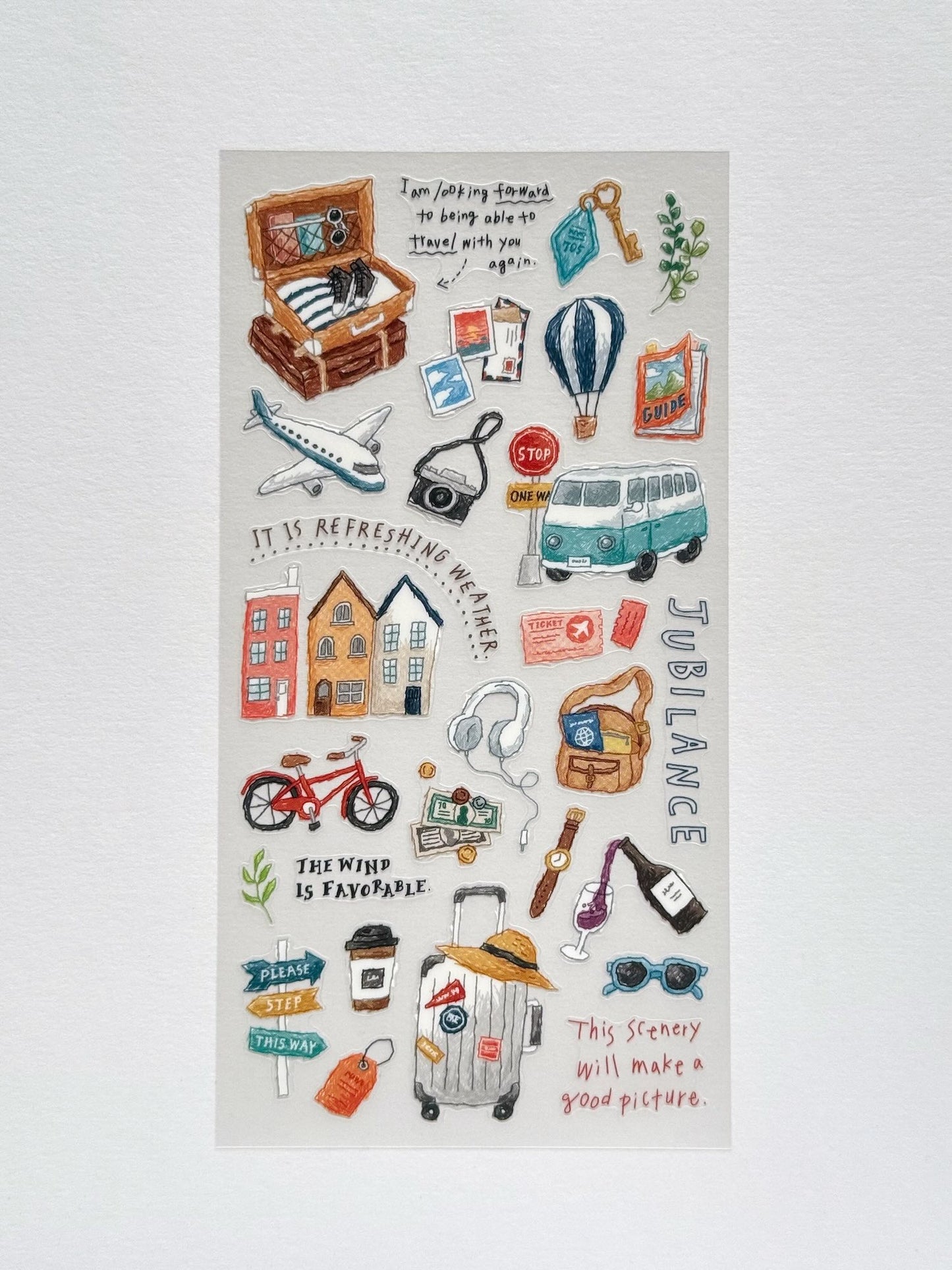 Stickers japonais | Départ en voyage