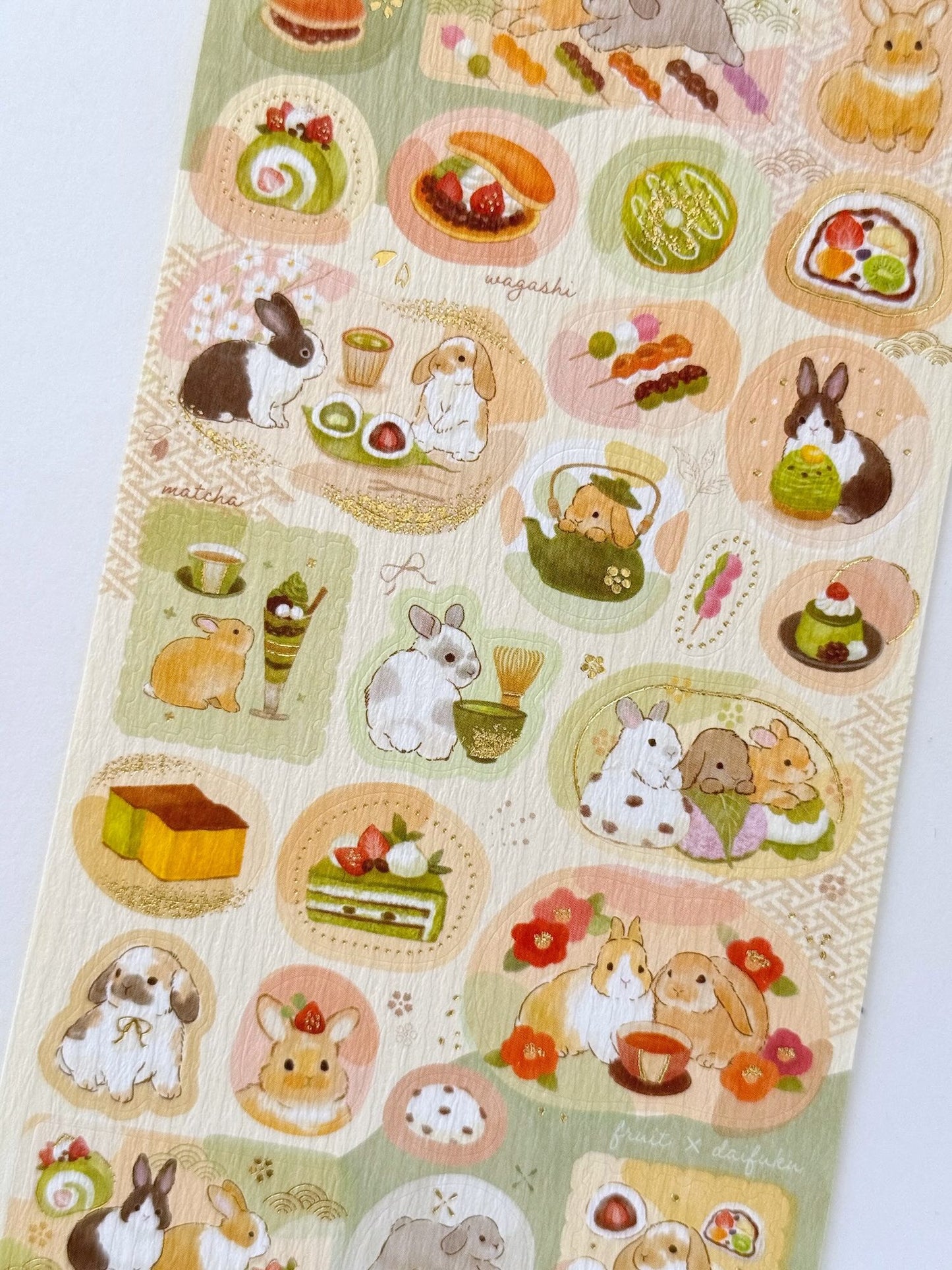Stickers japonais | Lapins et matcha