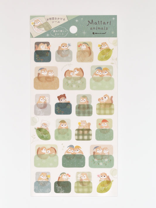 Stickers japonais | Cachette douillette des écureuils