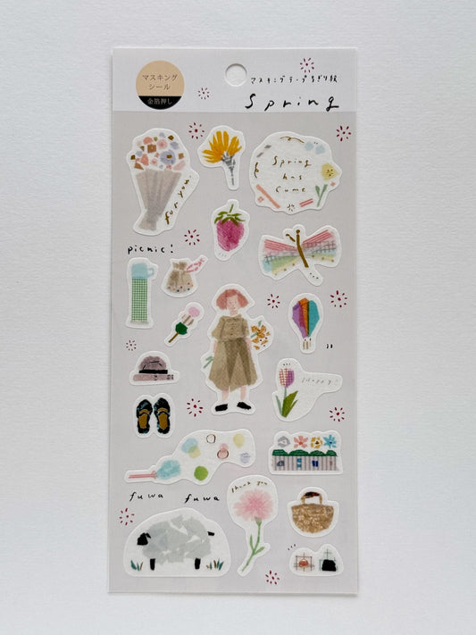 Stickers japonais | Le printemps japonais par Miki Tamura