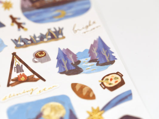 Stickers japonais | Nuit au campement