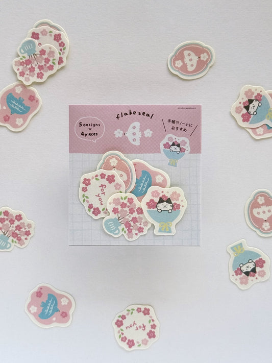 Stickers washi prédécoupés | Sakura et chat