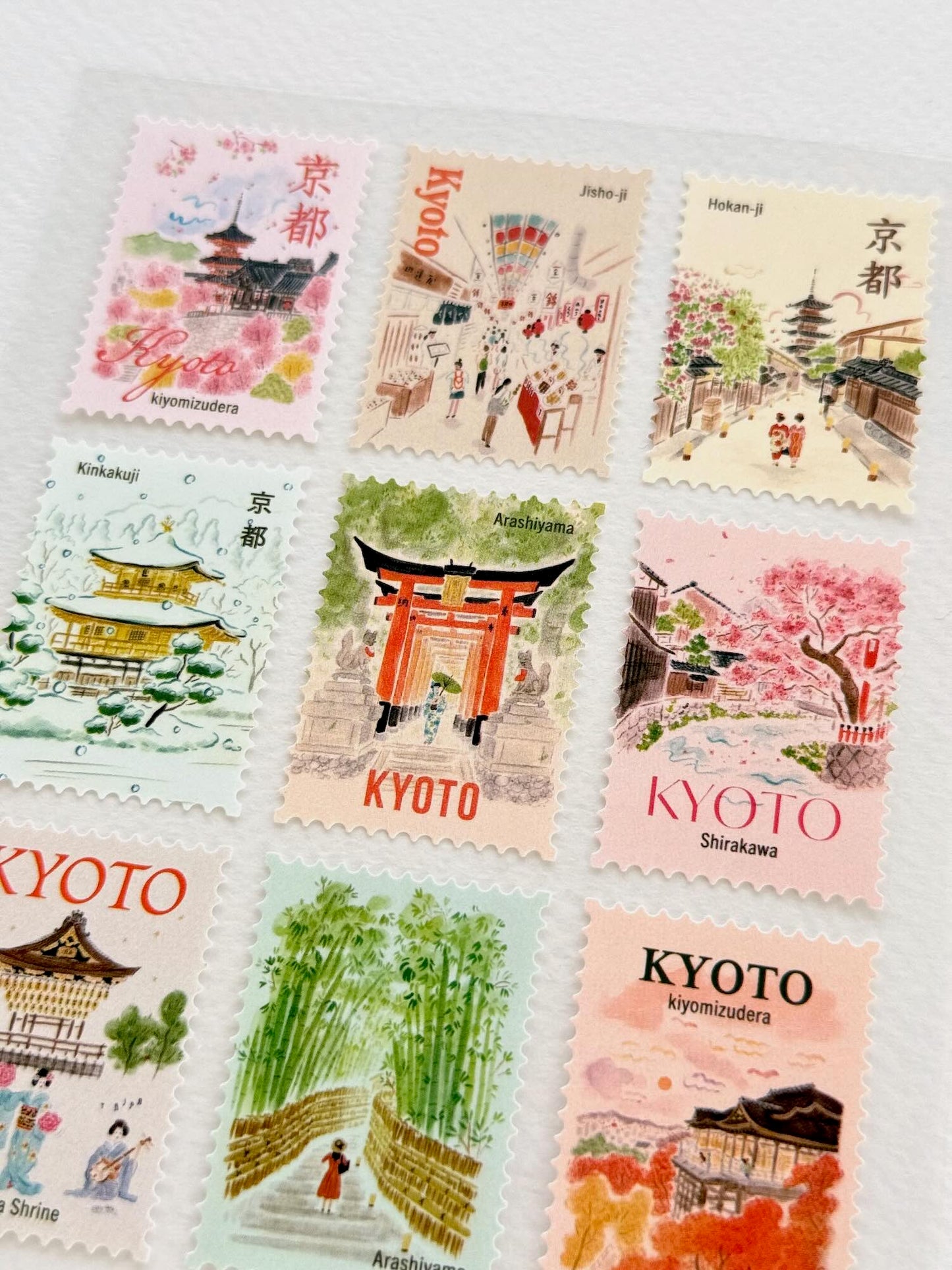 Stickers | Planche de timbres Kyōto