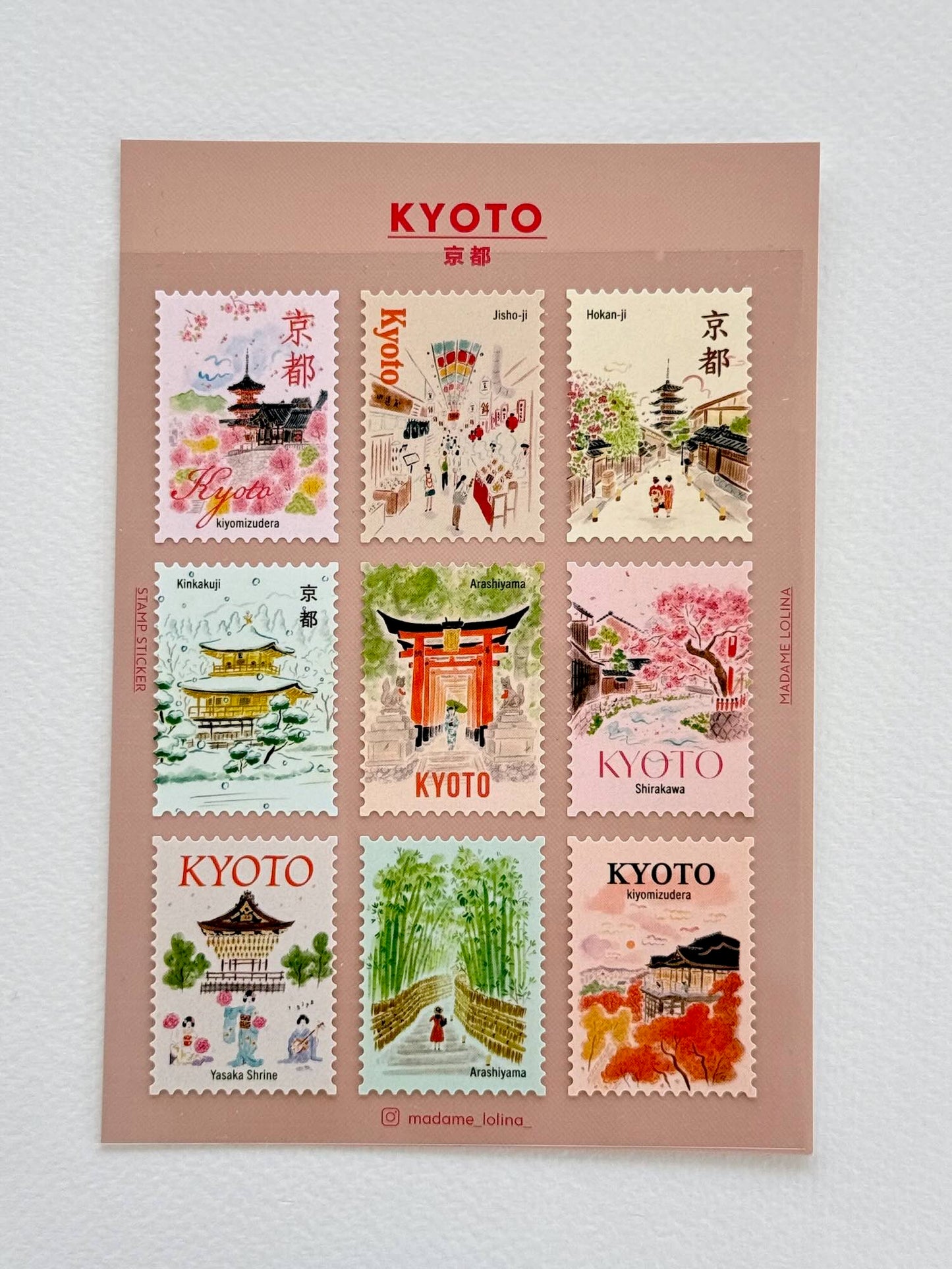 Stickers | Planche de timbres Kyōto