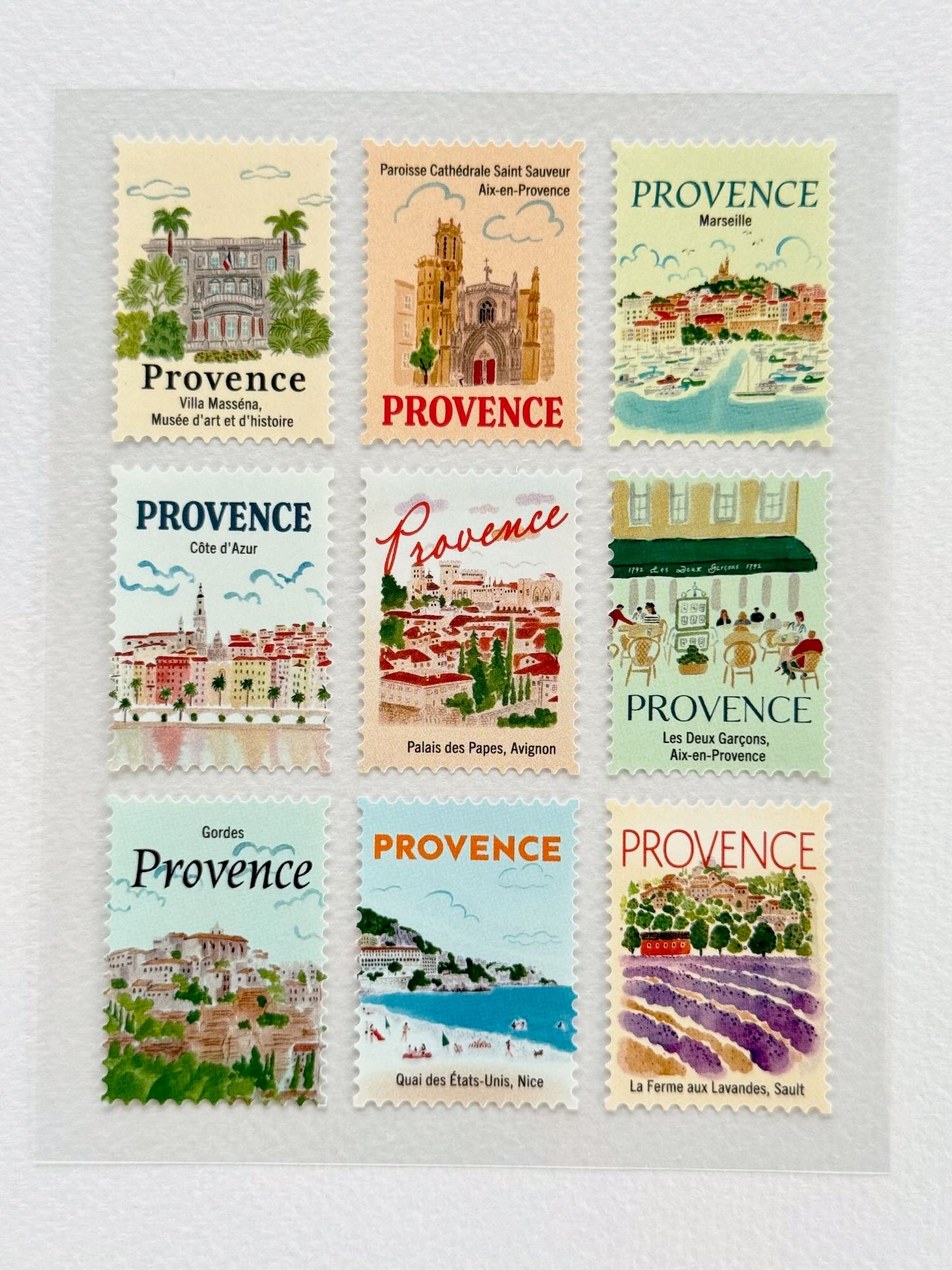 Stickers | Planche de timbres Provence