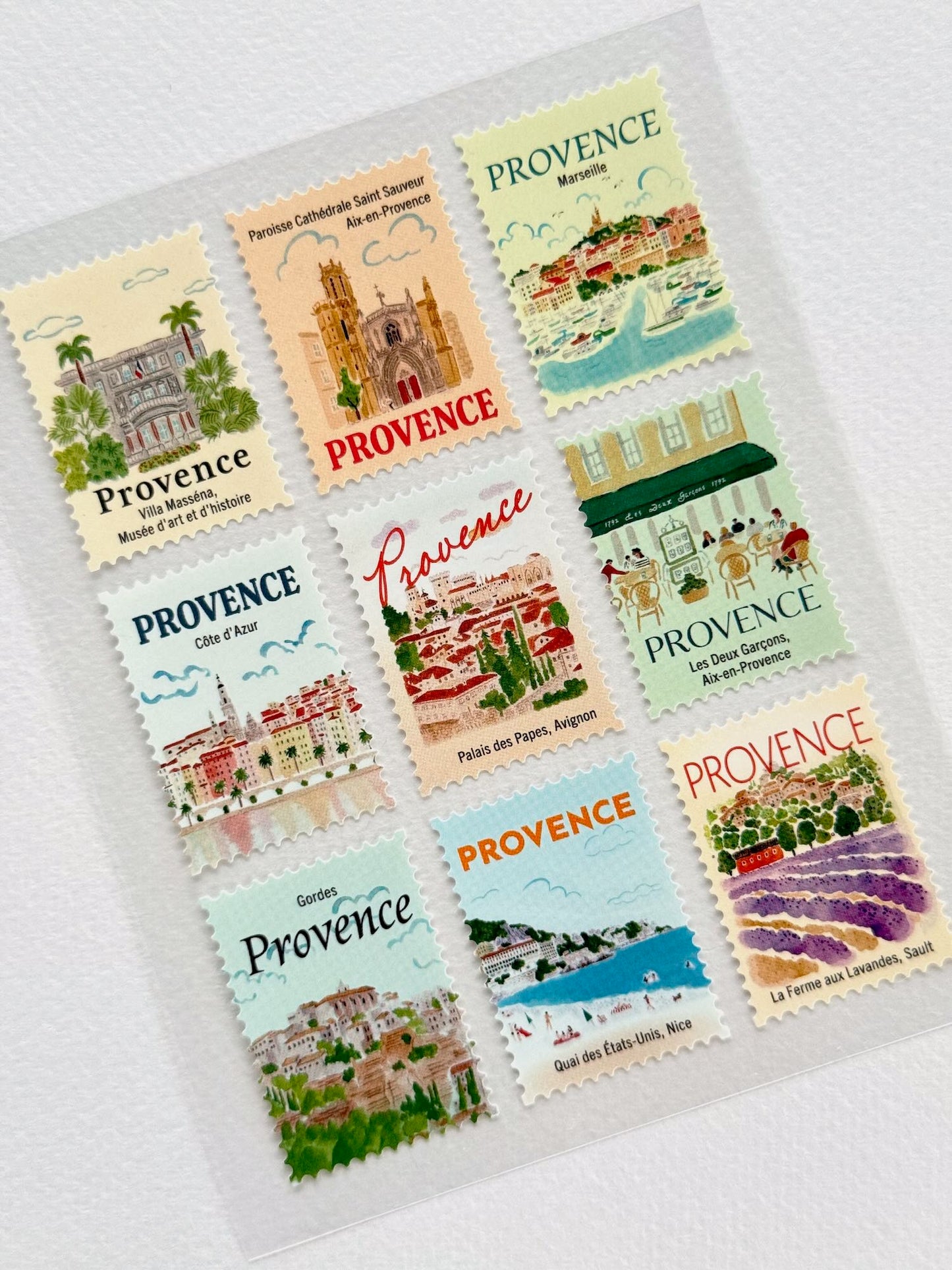 Stickers | Planche de timbres Provence