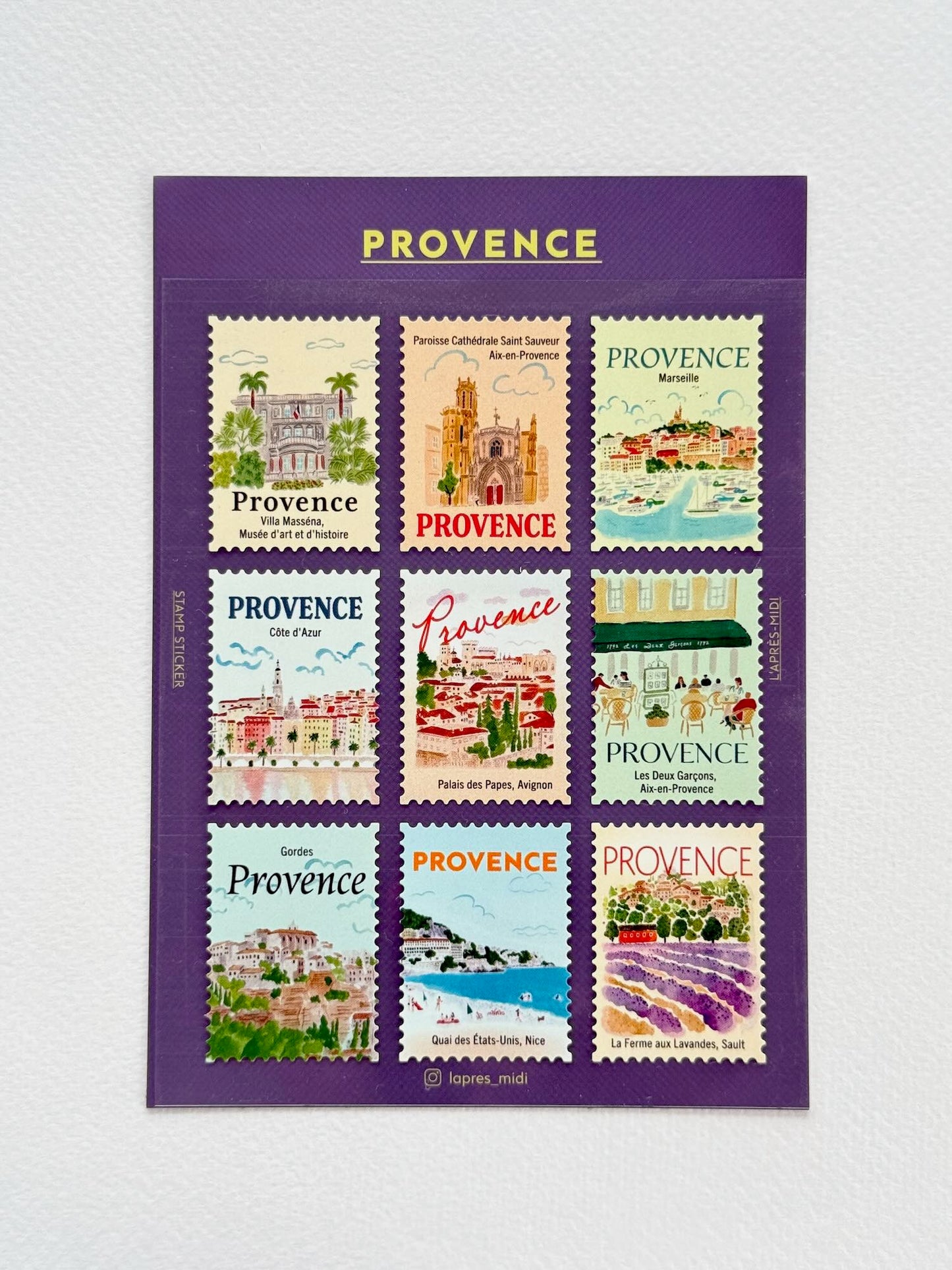 Stickers | Planche de timbres Provence