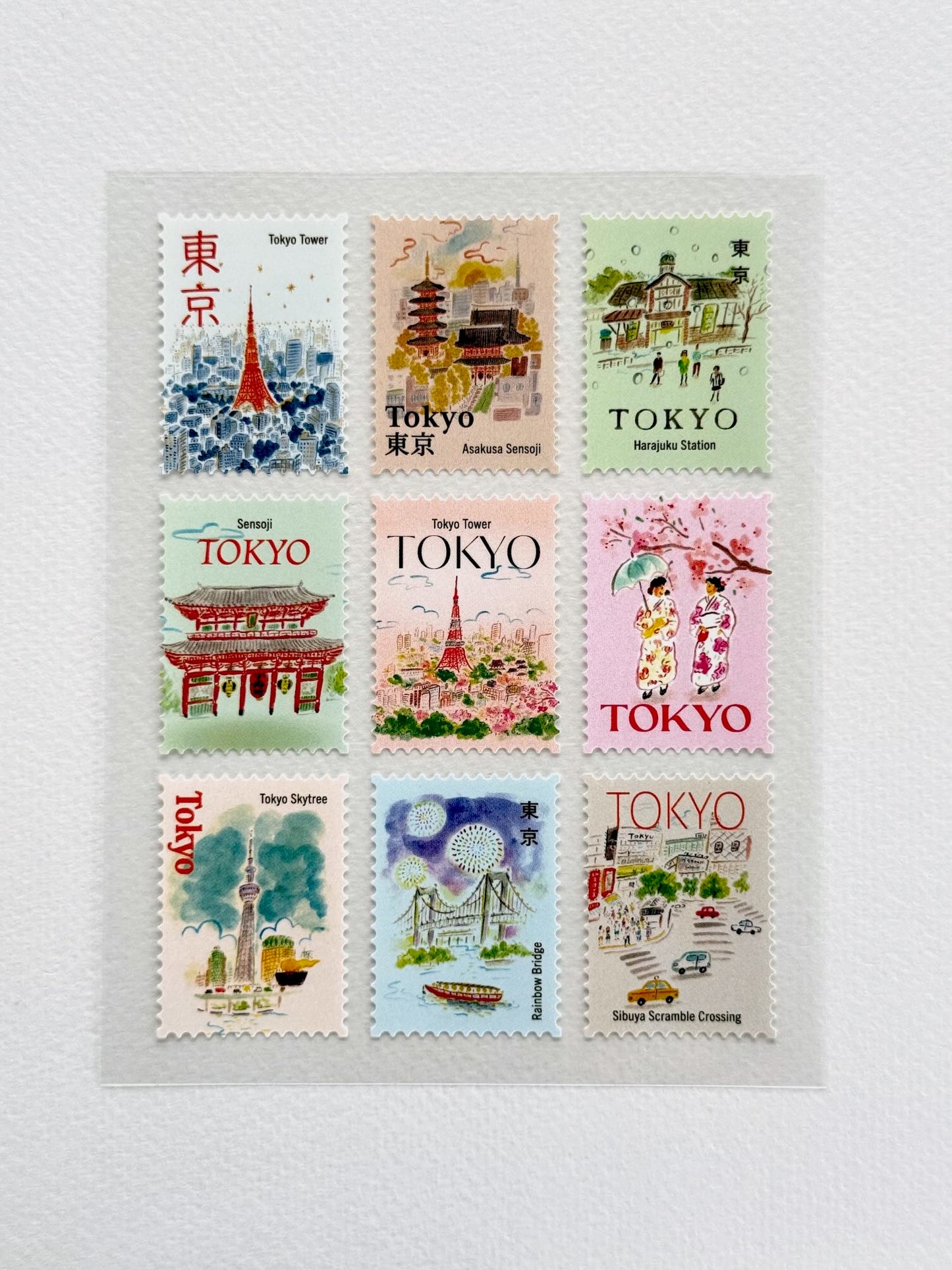 Stickers | Planche de timbres Tōkyō