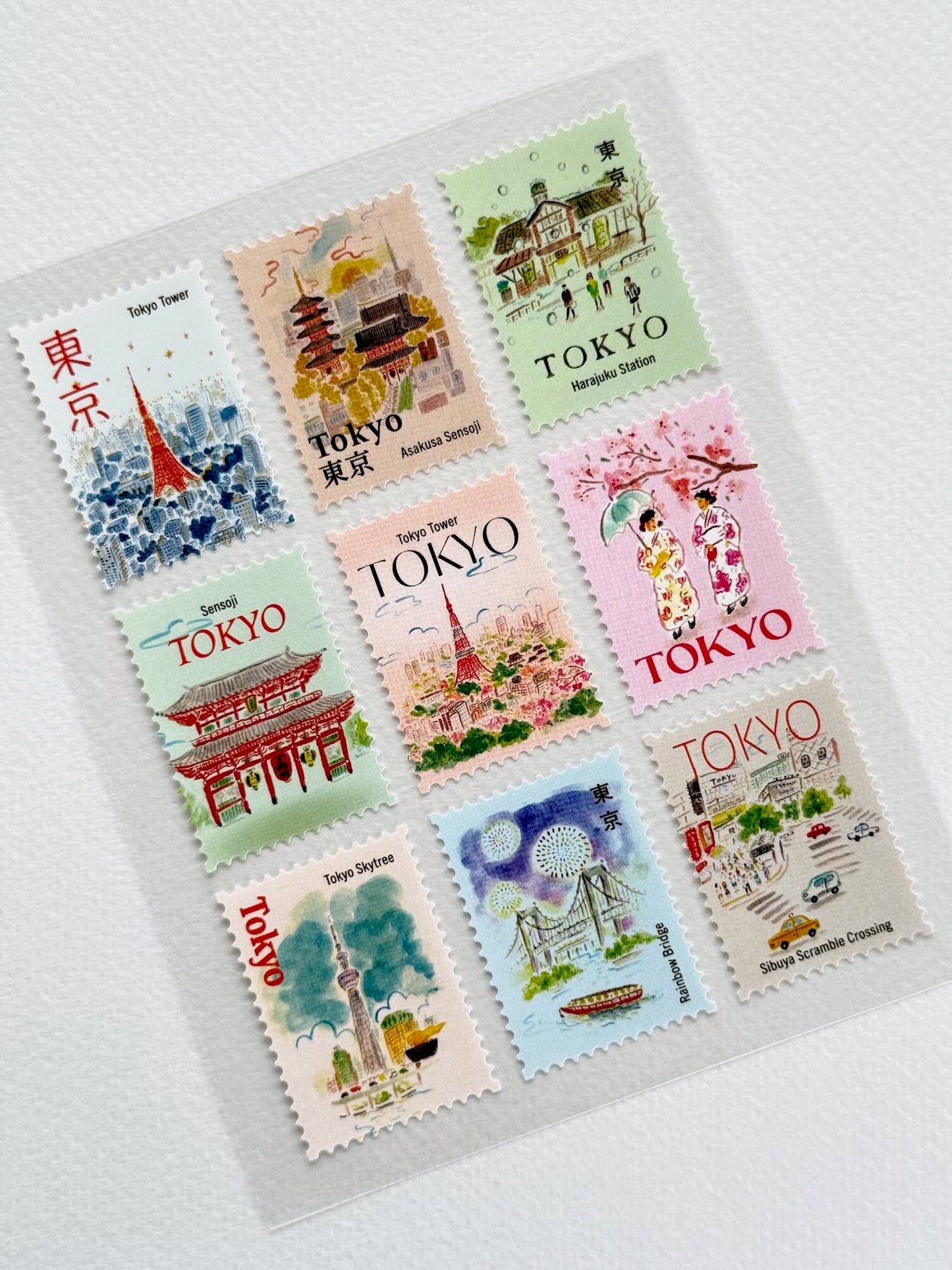 Stickers | Planche de timbres Tōkyō
