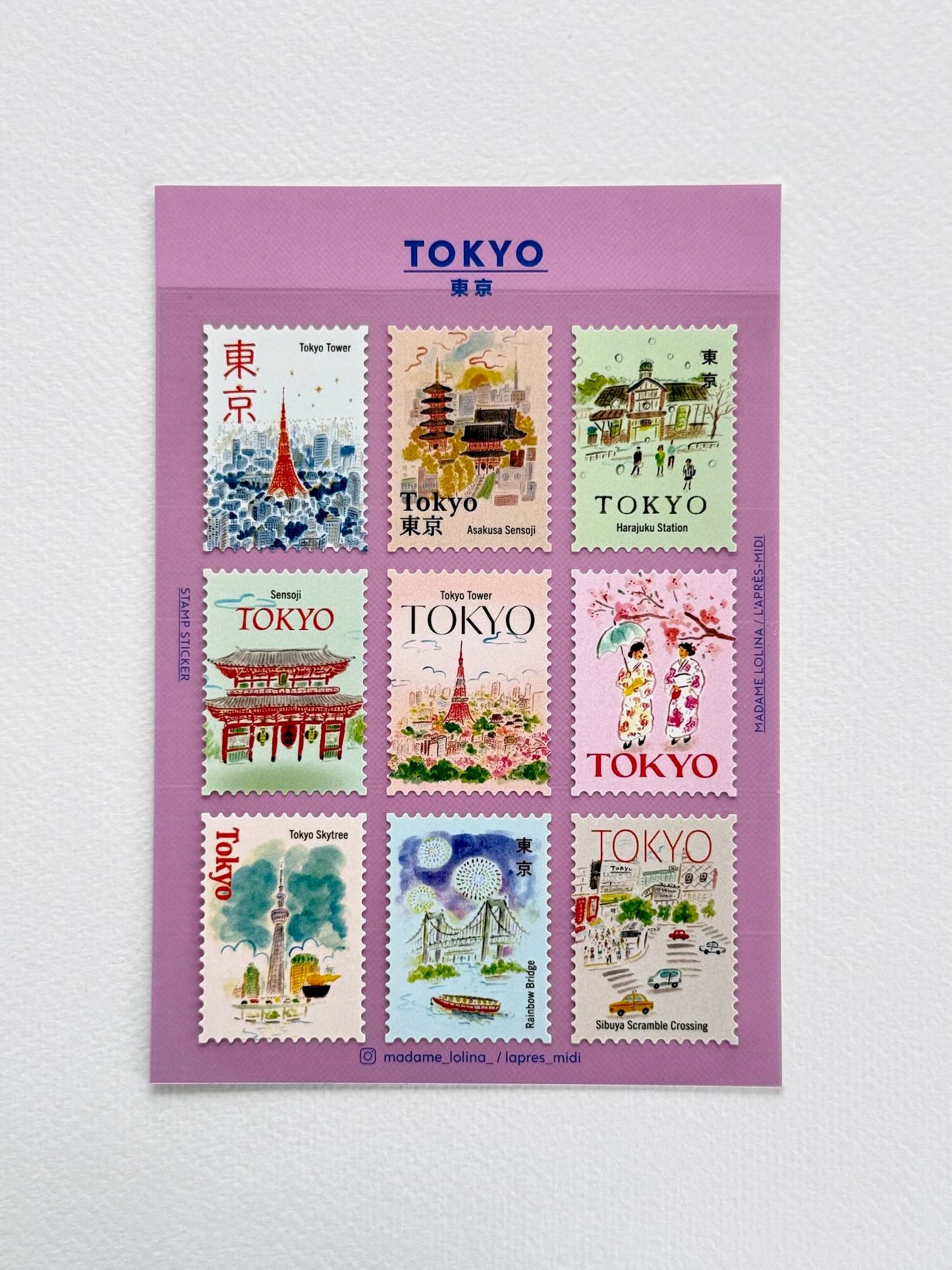 Stickers | Planche de timbres Tōkyō
