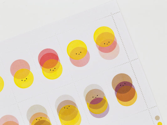 Planche de timbres décoratifs | Soleil & lune