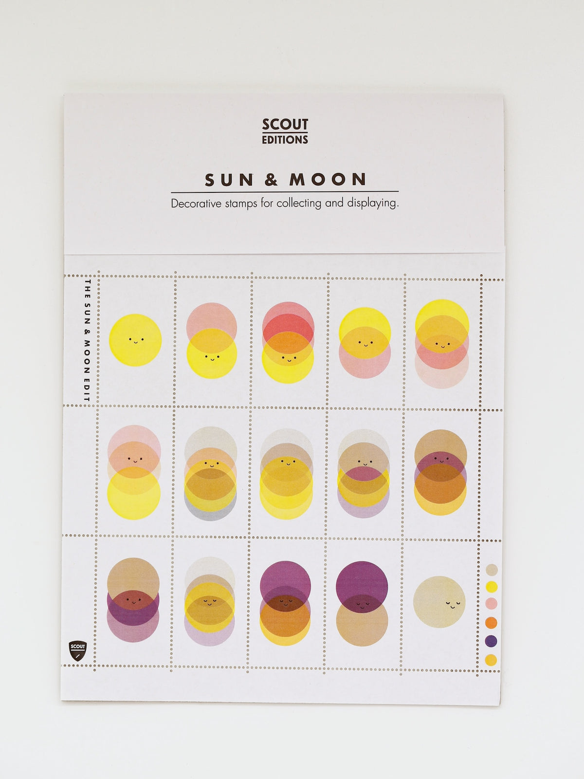 Planche de timbres décoratifs | Soleil & lune
