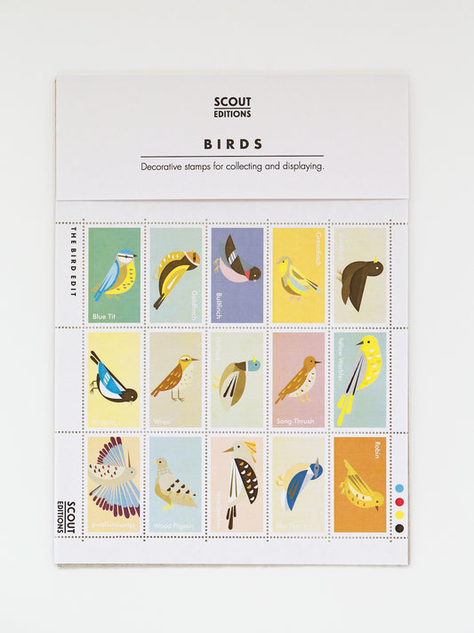 Planche de timbres décoratifs | Oiseaux